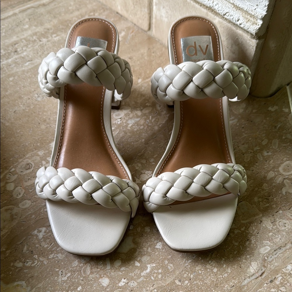 DV by Dolce Vita Women's Cream Braided Heels